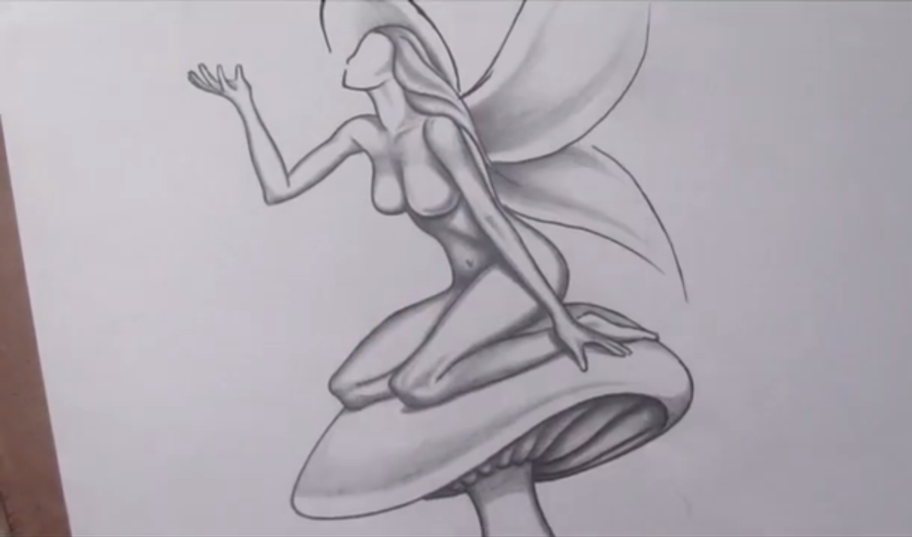 nude angel sketch Nude angel sketch
